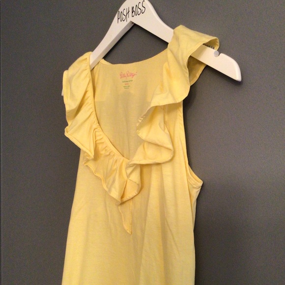 Lilly Pulitzer Yellow Ruffle Tank - Picture 3 of 4
